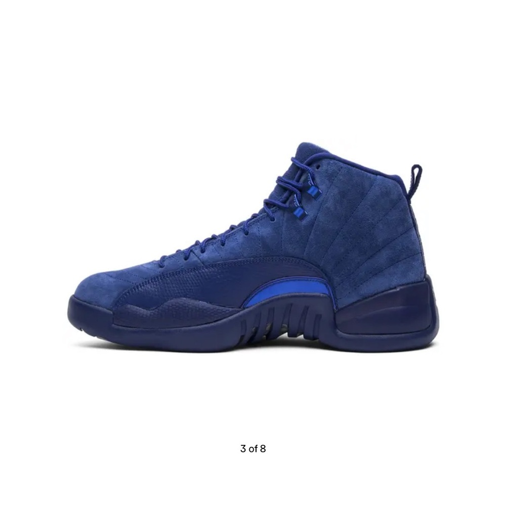Jordan Royal Blue RETRO Suede Sneakers - Picture 7 of 10